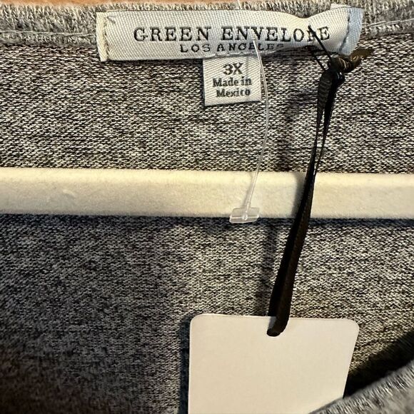 Green Envelope Grey sweater with open cage shoulder - Picture 3 of 8